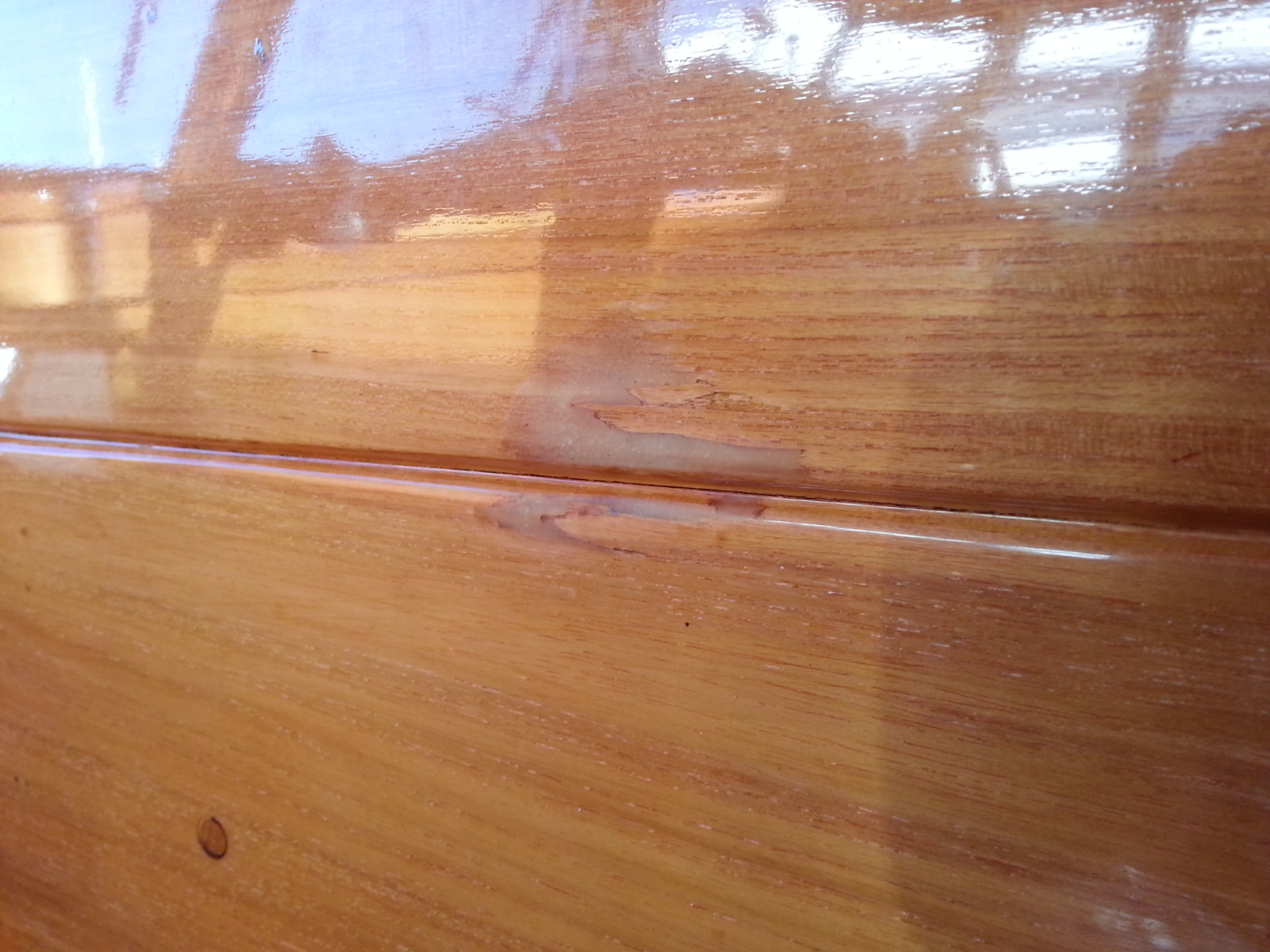 french polishing touch up , varnish