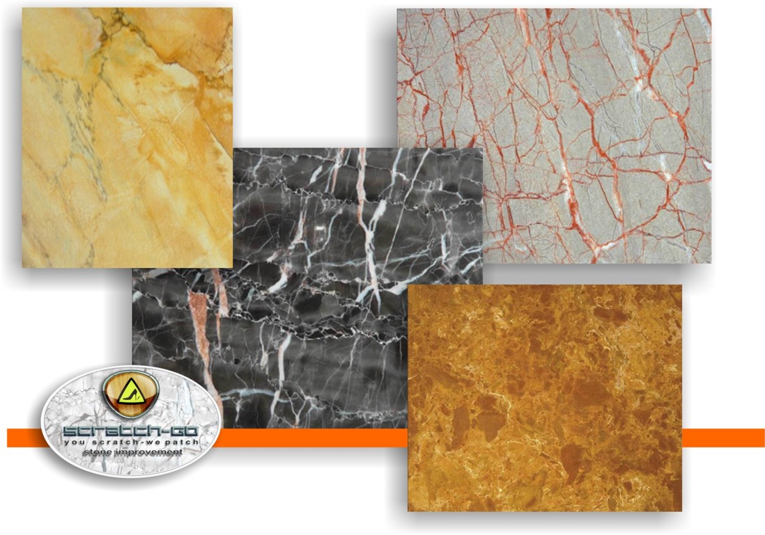 Many different types of marble