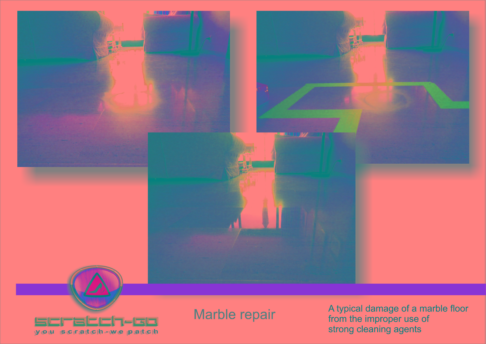 Marble floor polishing